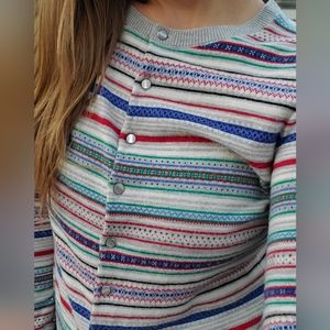 Talbots Printed Cardigan 90's throwback smart style fall winter